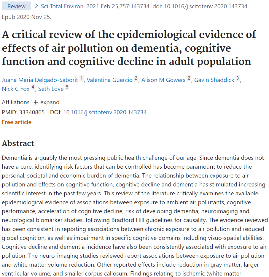 A Critical Review Of The Epidemiological Evidence Of Effects Of Air ...